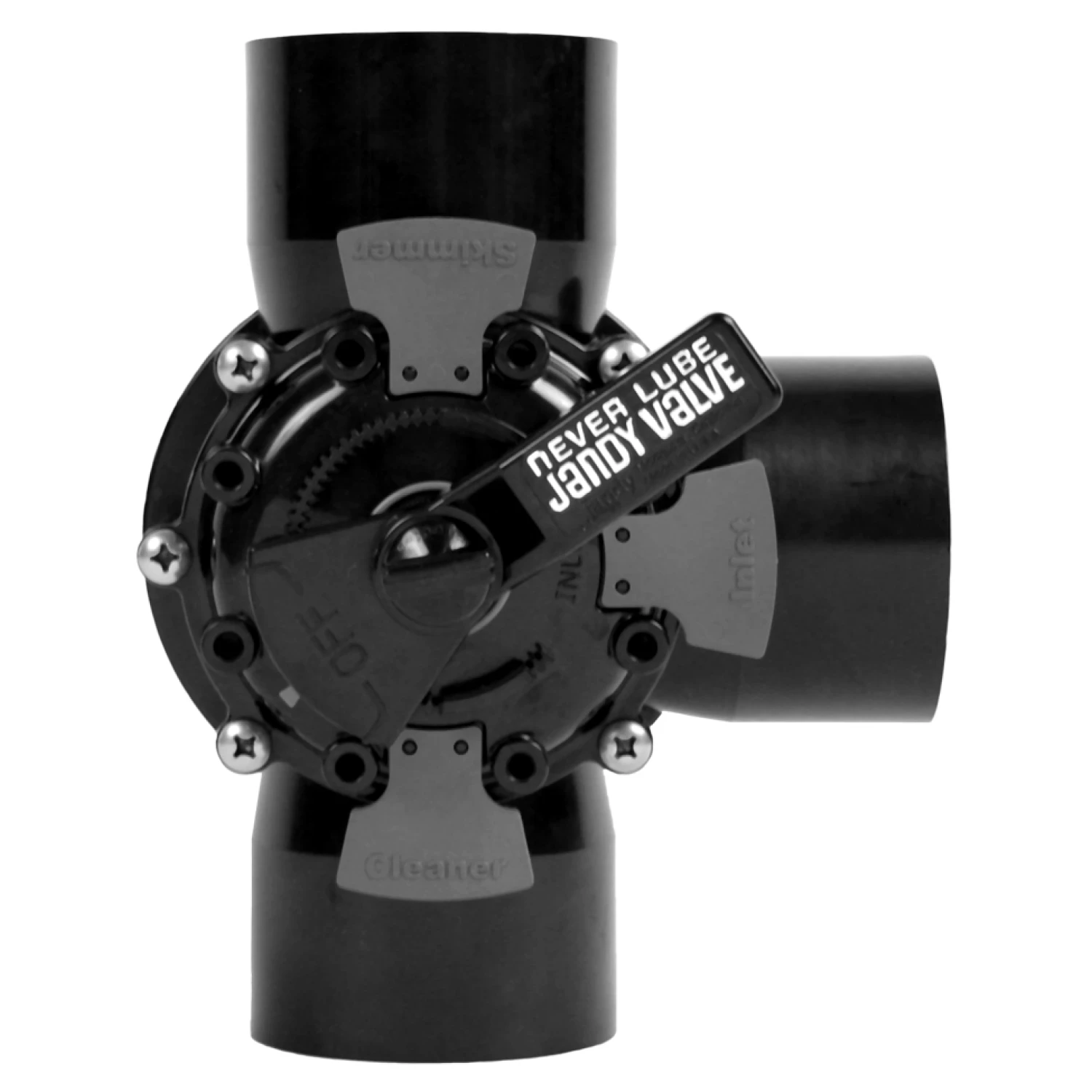 Three way pool plumbing valve