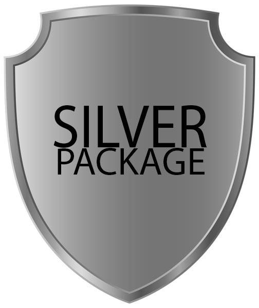 Silver weekly pool service package badge