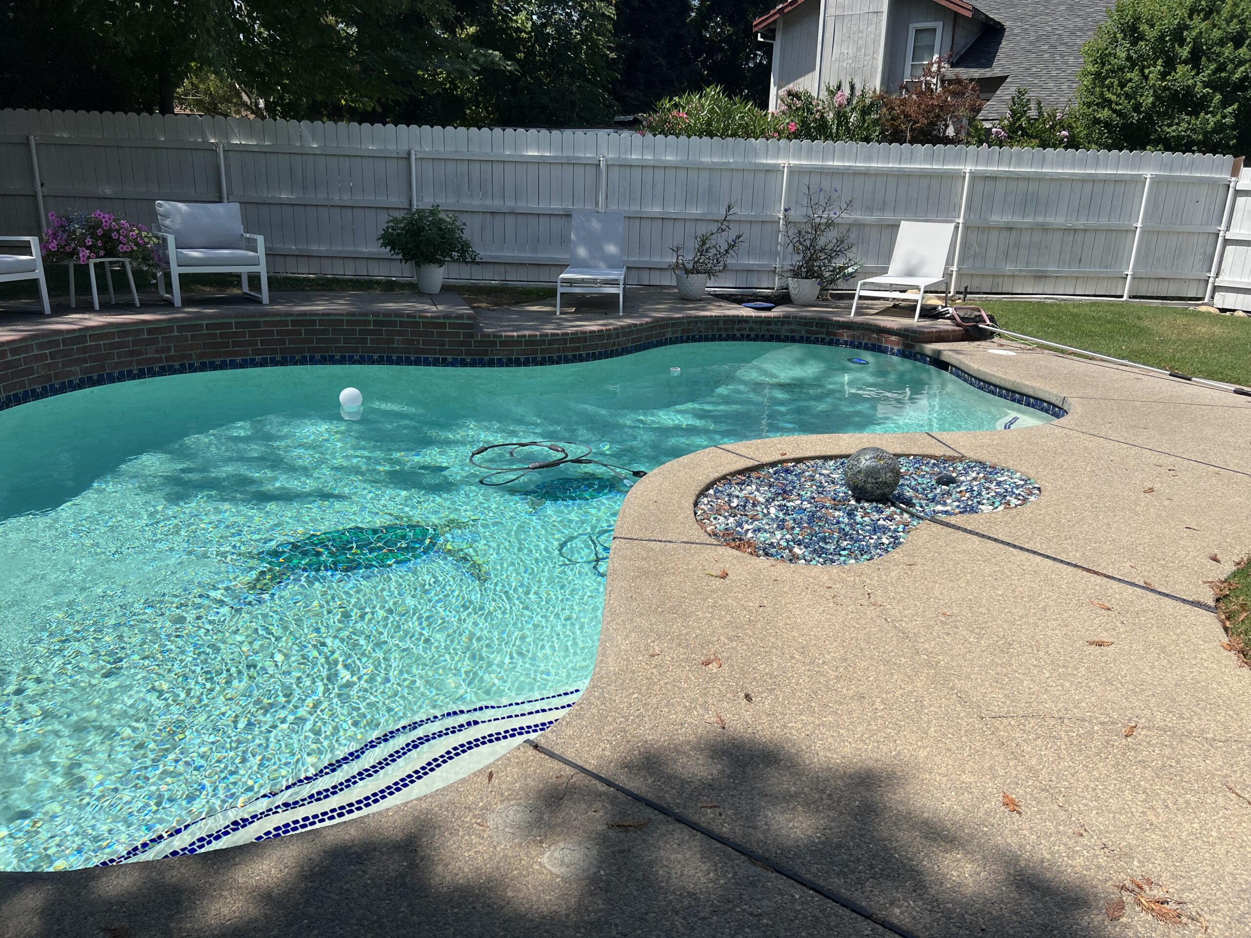 Custom swimming pool project in Sacramento area
