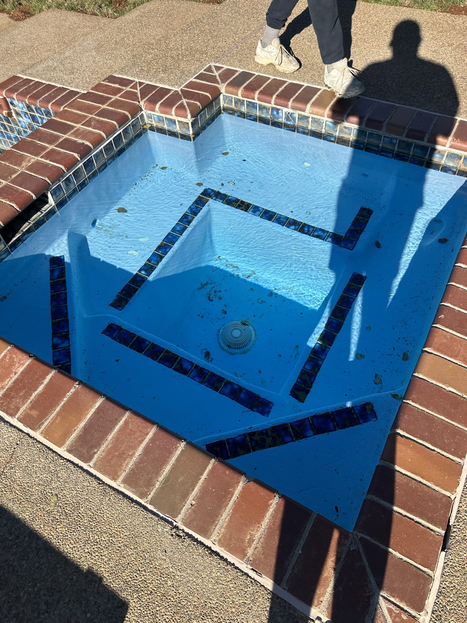 Epoxy painted spa before pool remodel in El Dorado County