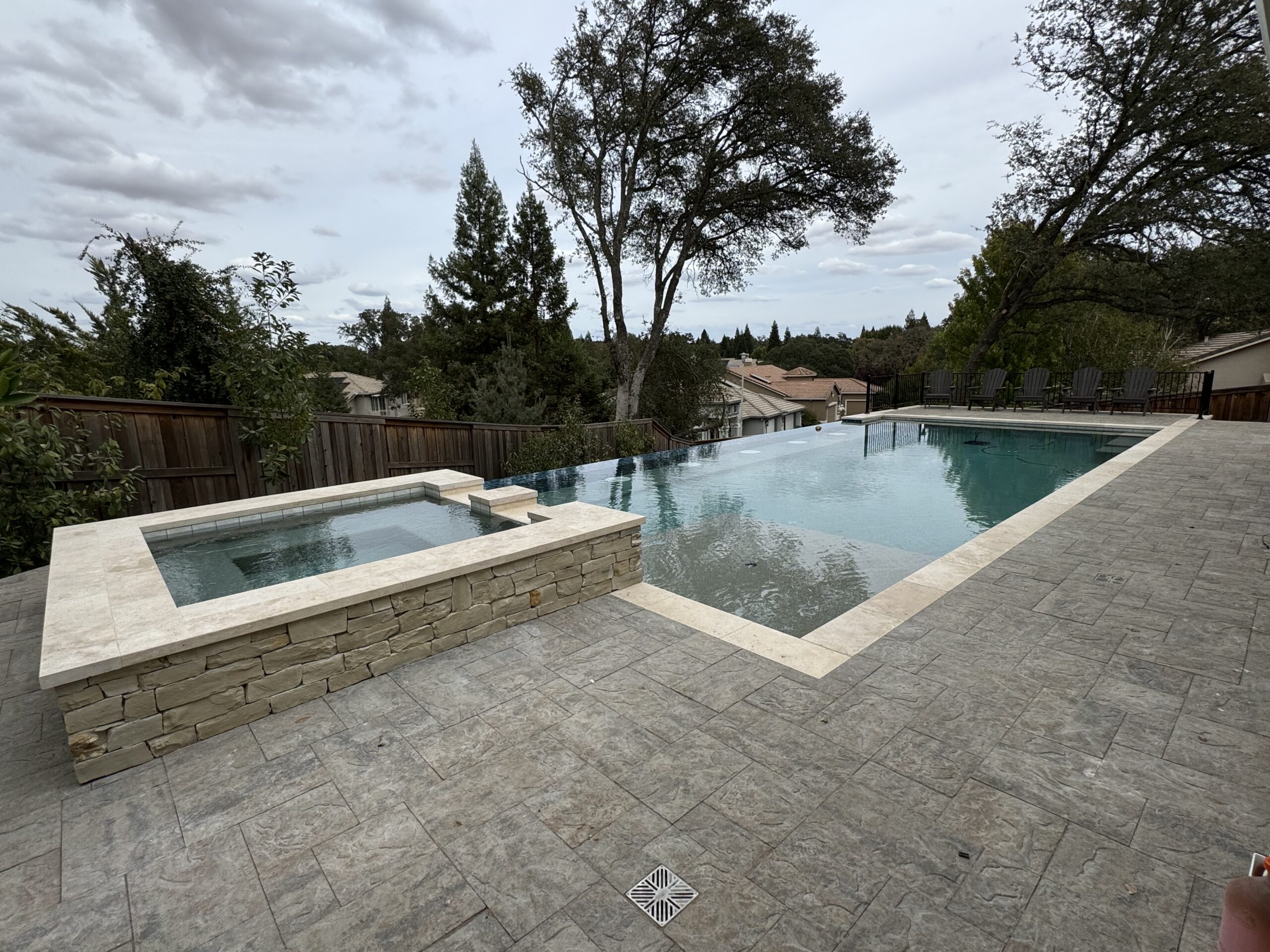 Custom swimming pool project in Sacramento area