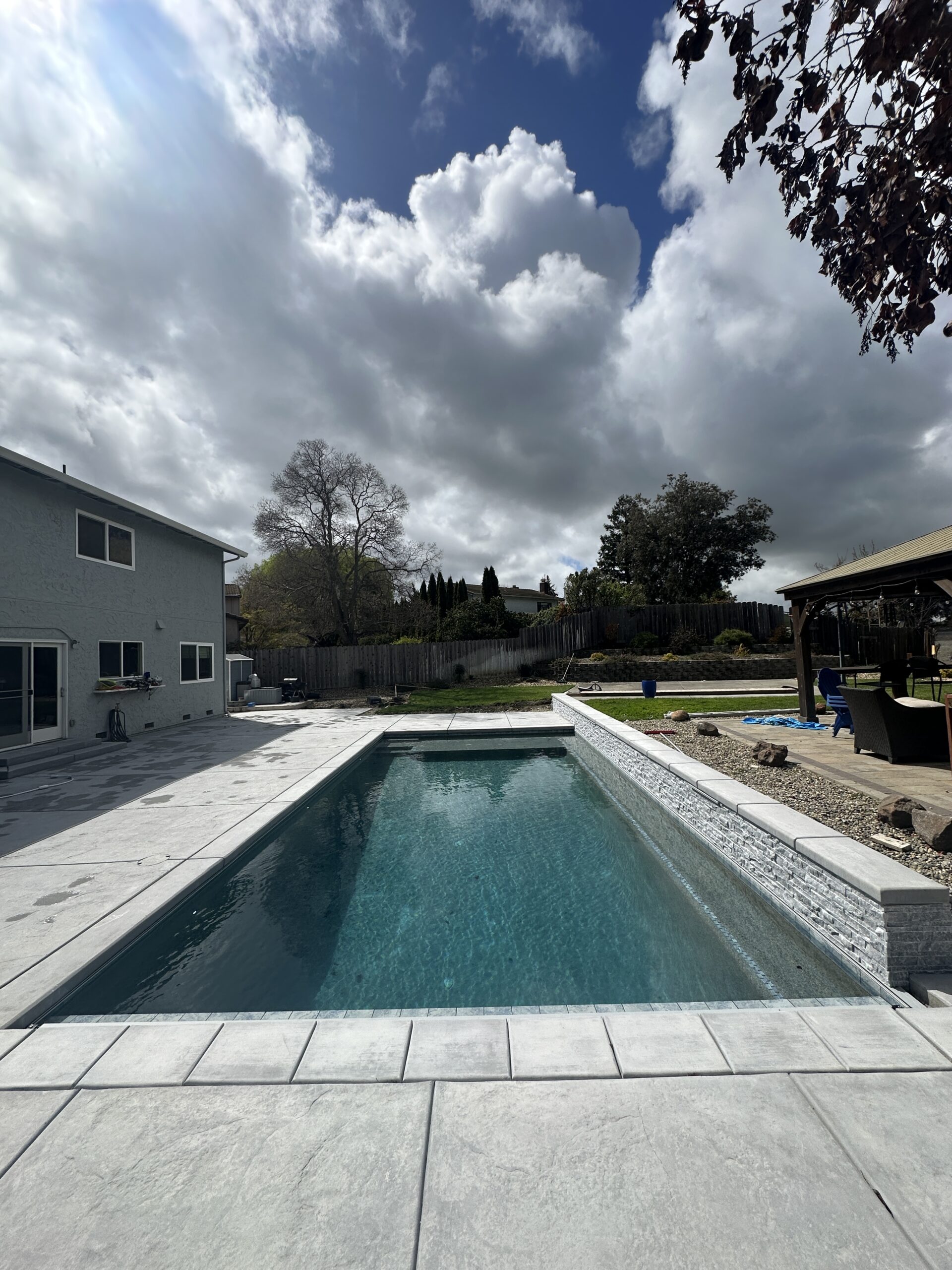 Custom swimming pool project in Sacramento area