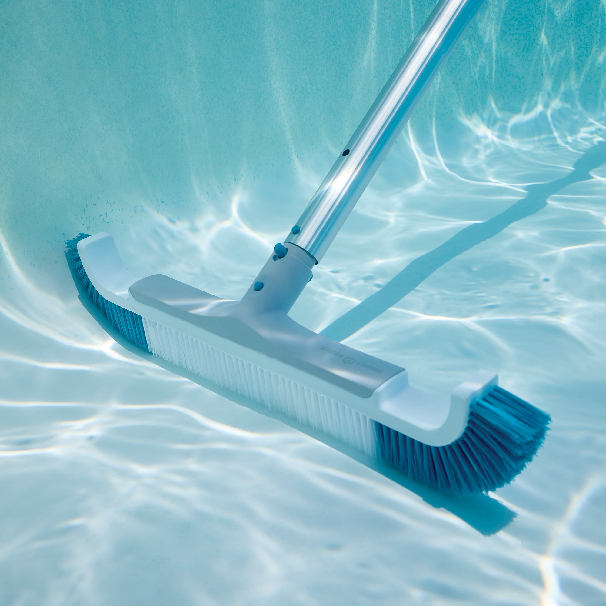 Pool brush used for swimming pool wall and floor cleaning