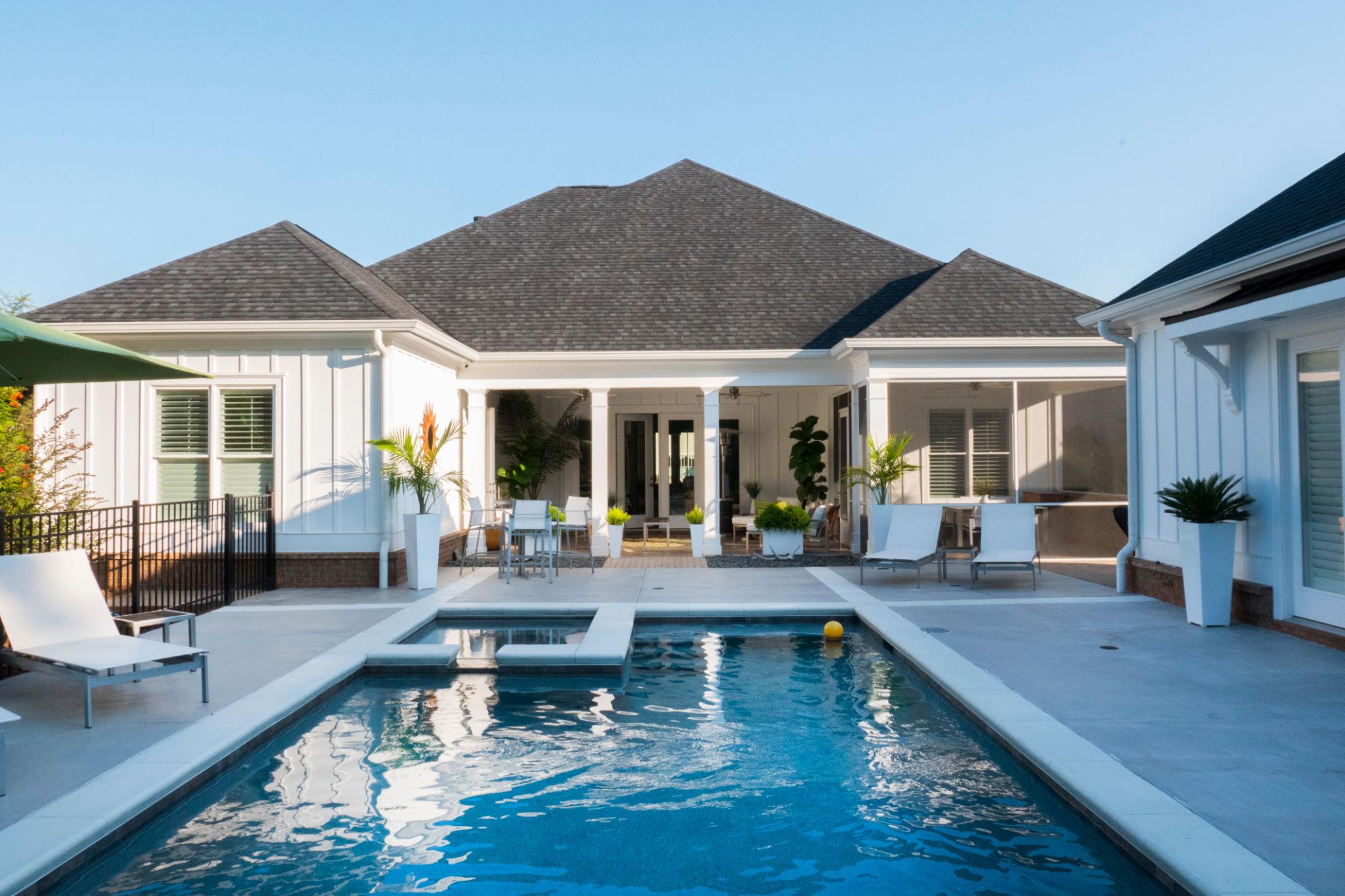 Luxury backyard pool project in Merced by Sacramento Pool Pros
