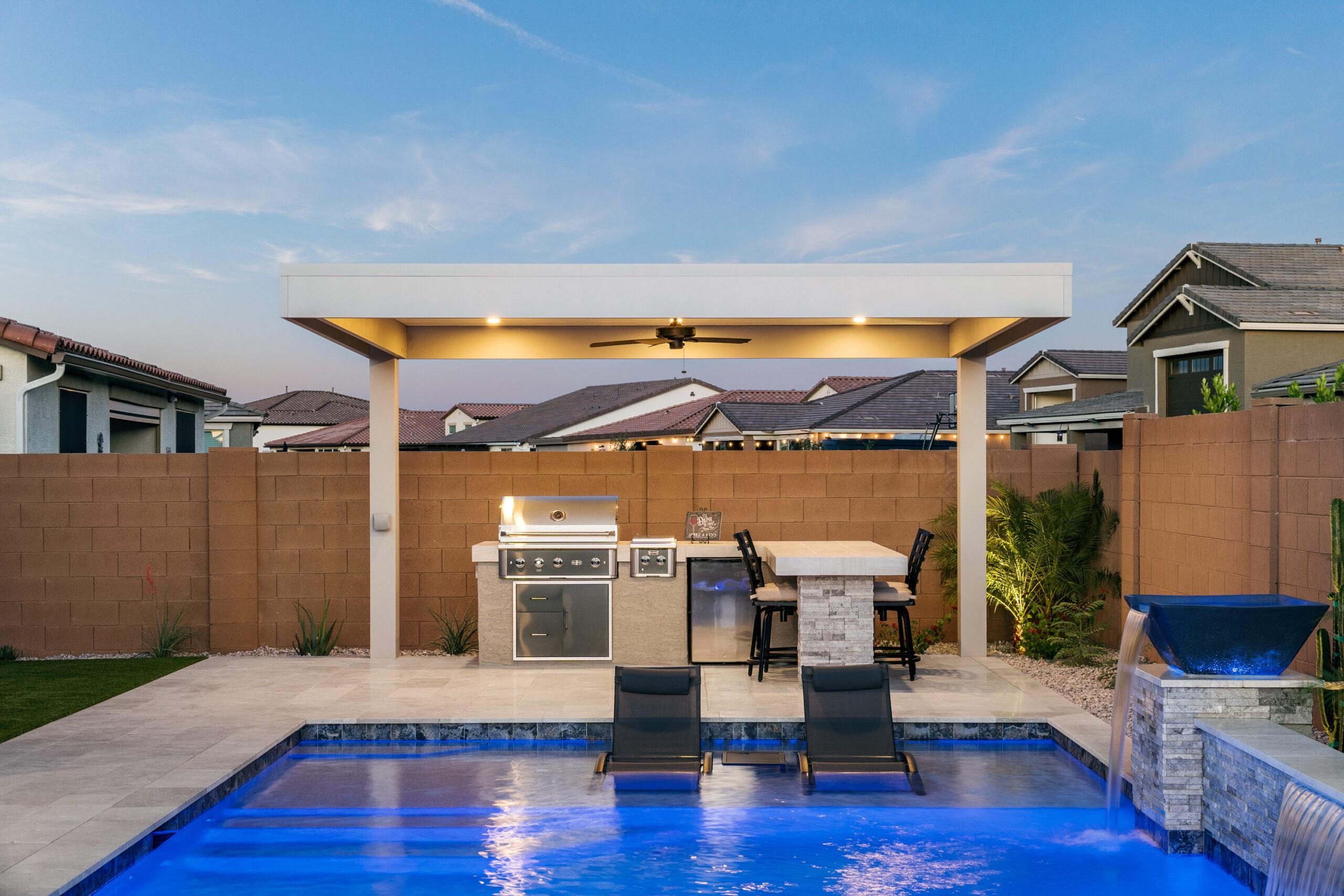 Custom backyard swimming pool project by Sacramento Pool Pros for a Northern California home