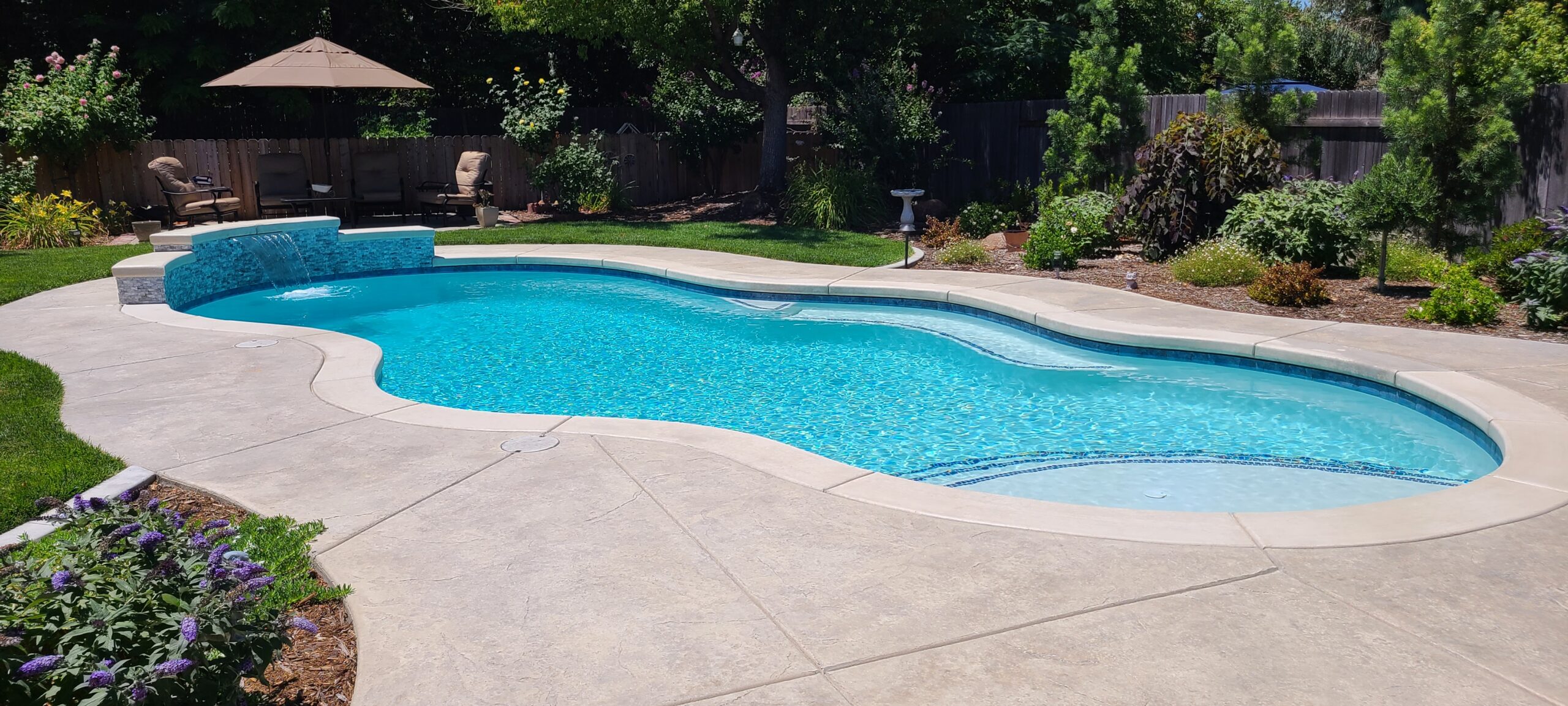 Custom swimming pool project in Sacramento area