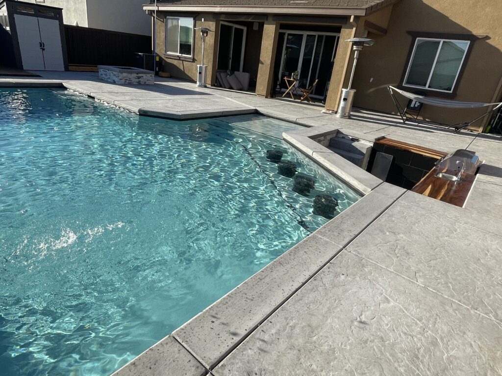 Custom swimming pool project in Sacramento area