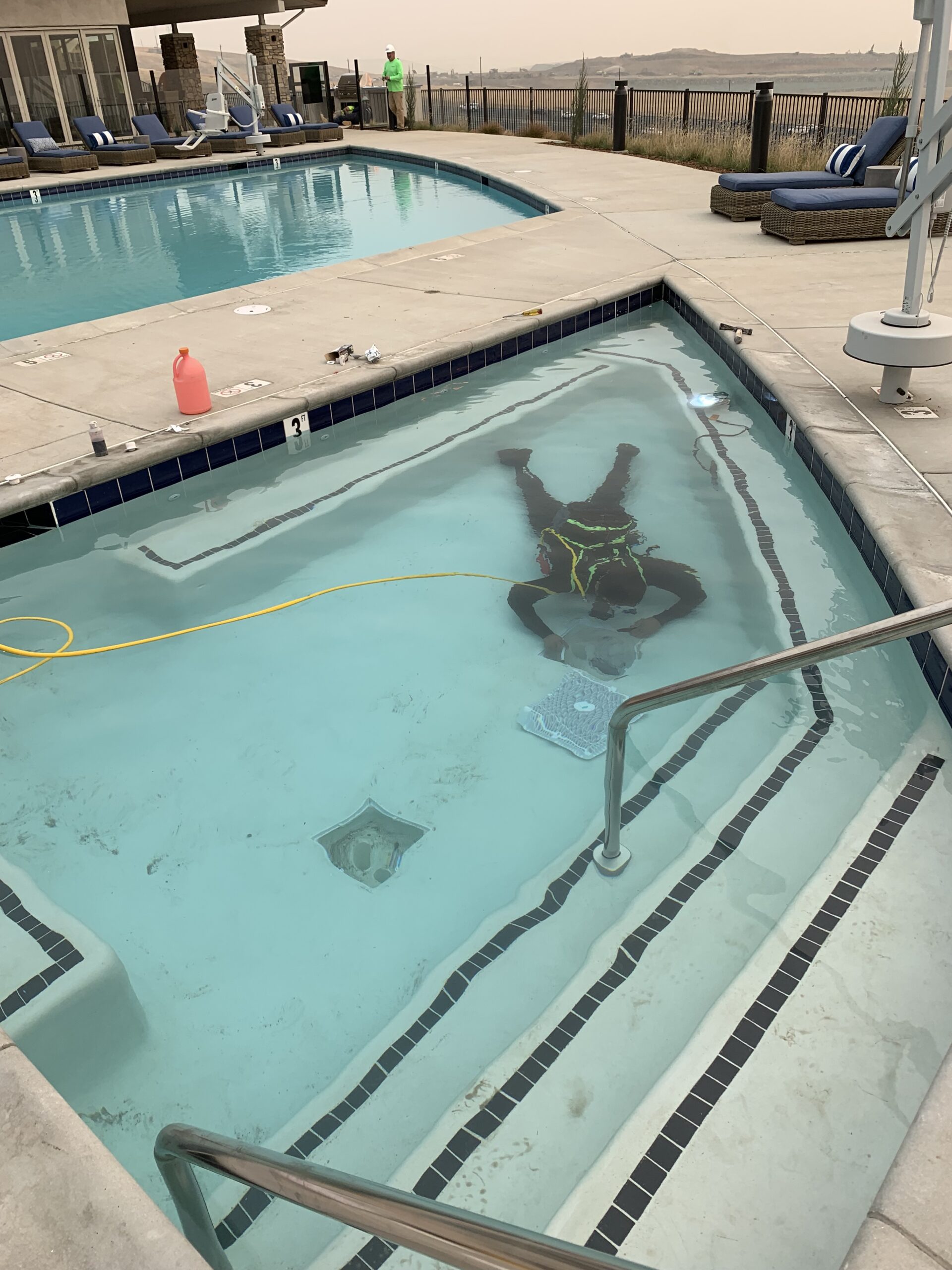 Commercial swimming pool service and repair work