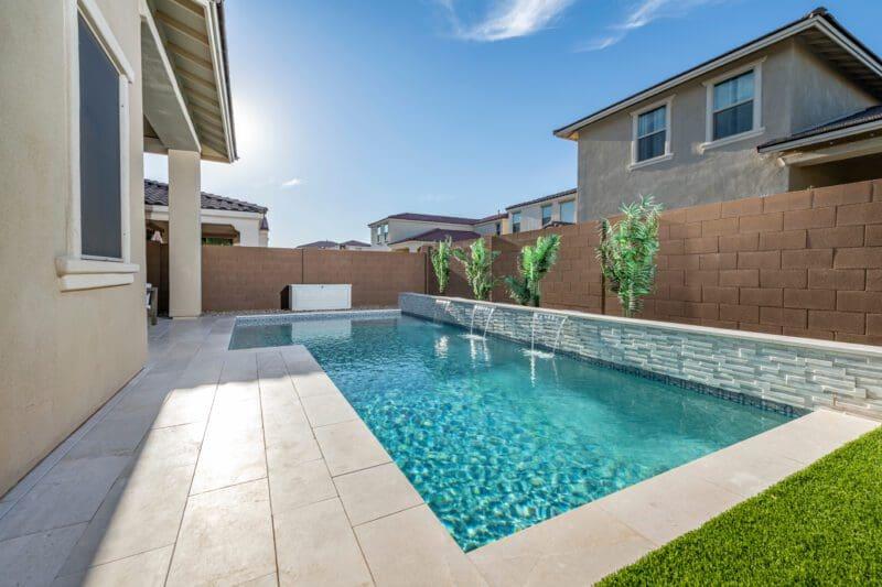 Custom swimming pool project in Sacramento area