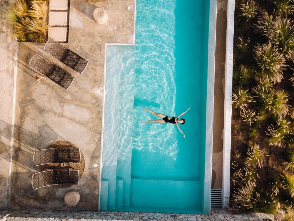 Remodeled backyard swimming pool by Sacramento Pool Pros